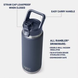 26oz Water Bottle with Straw Cap