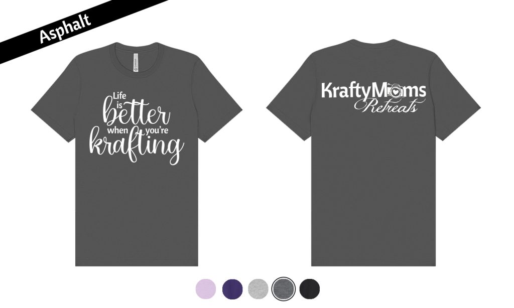 KraftyMoms Retreats KraftyMerchandise Crew Neck 3001 Asphalt Better Krafting