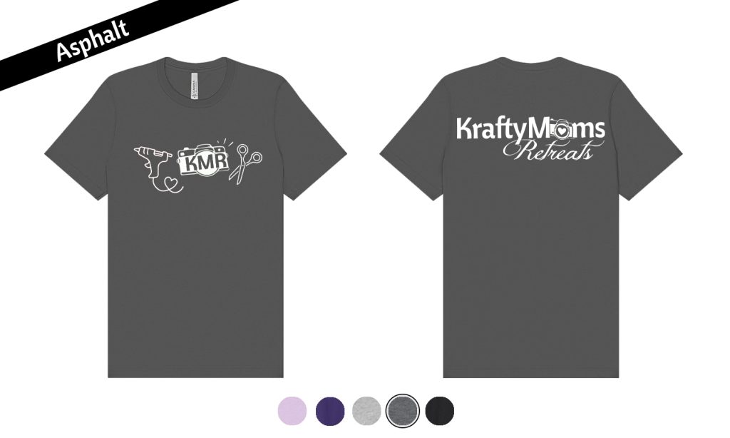 KraftyMoms Retreats KraftyMerchandise Crew Neck 3001 Asphalt Tri-Icons