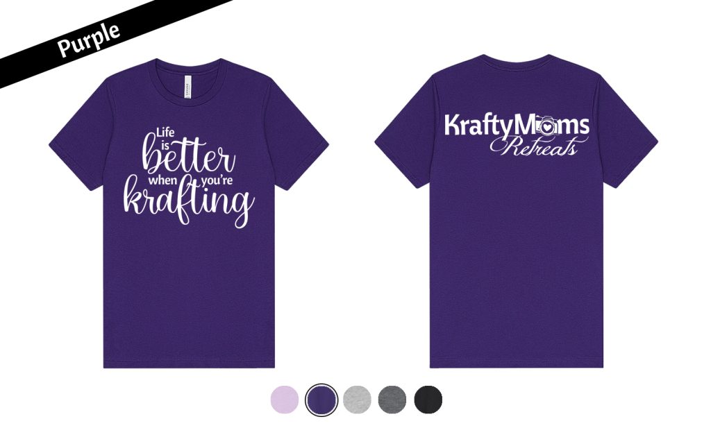 KraftyMoms Retreats KraftyMerchandise Crew Neck 3001 Purple Better Krafting