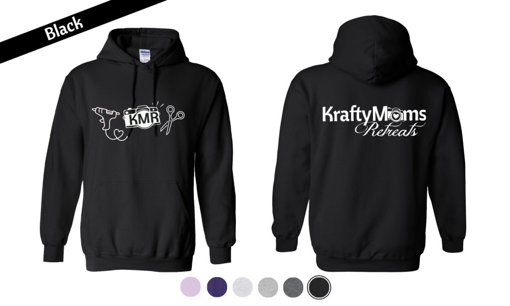 KraftyMoms Retreats KraftyMerchandise Pullover 18500 Black Tri-Icons