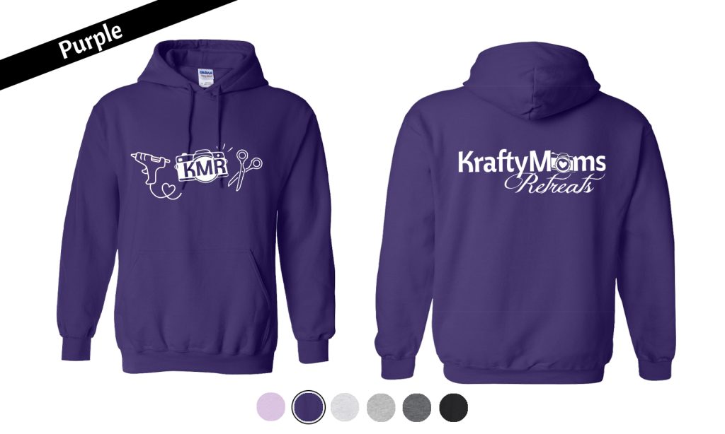 KraftyMoms Retreats KraftyMerchandise Pullover 18500 Purple Tri-Icons