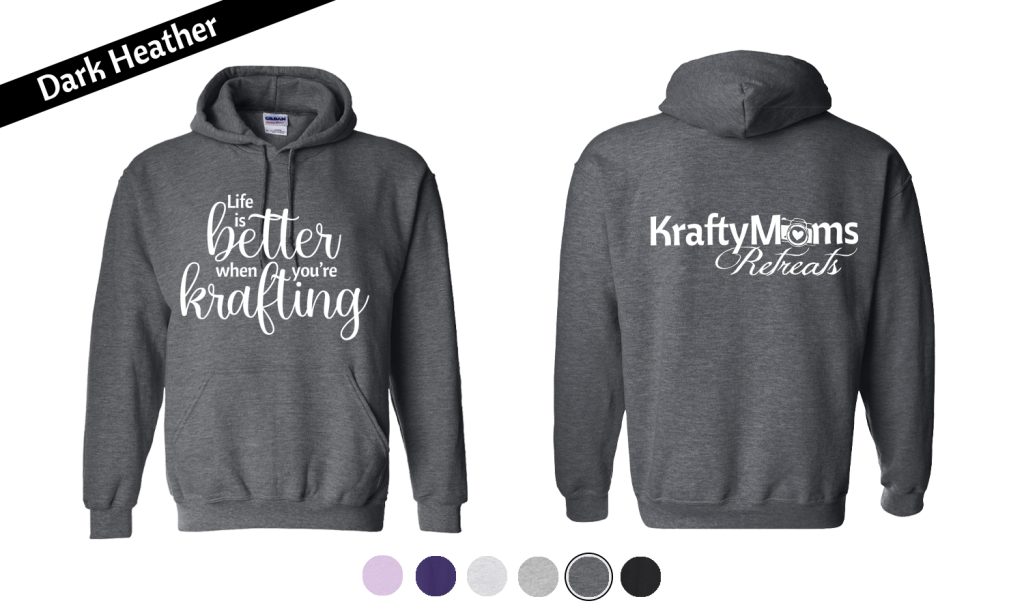 KraftyMoms Retreats KraftyMerchandise Zip-Up 18500 Dark Heather Better Krafting