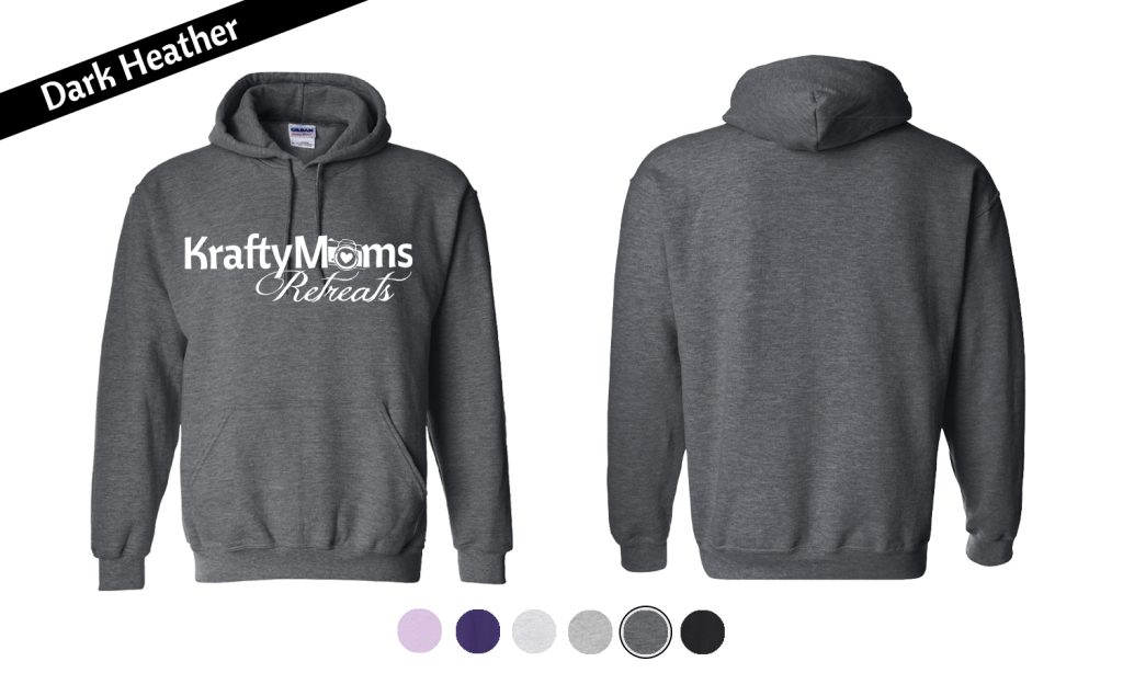KraftyMoms Retreats KraftyMerchandise Zip-Up 18500 Dark Heather Main