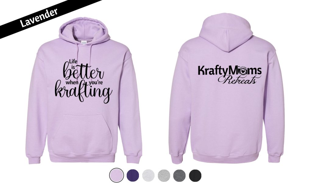 KraftyMoms Retreats KraftyMerchandise Zip-Up 18500 Lavender Better Krafting
