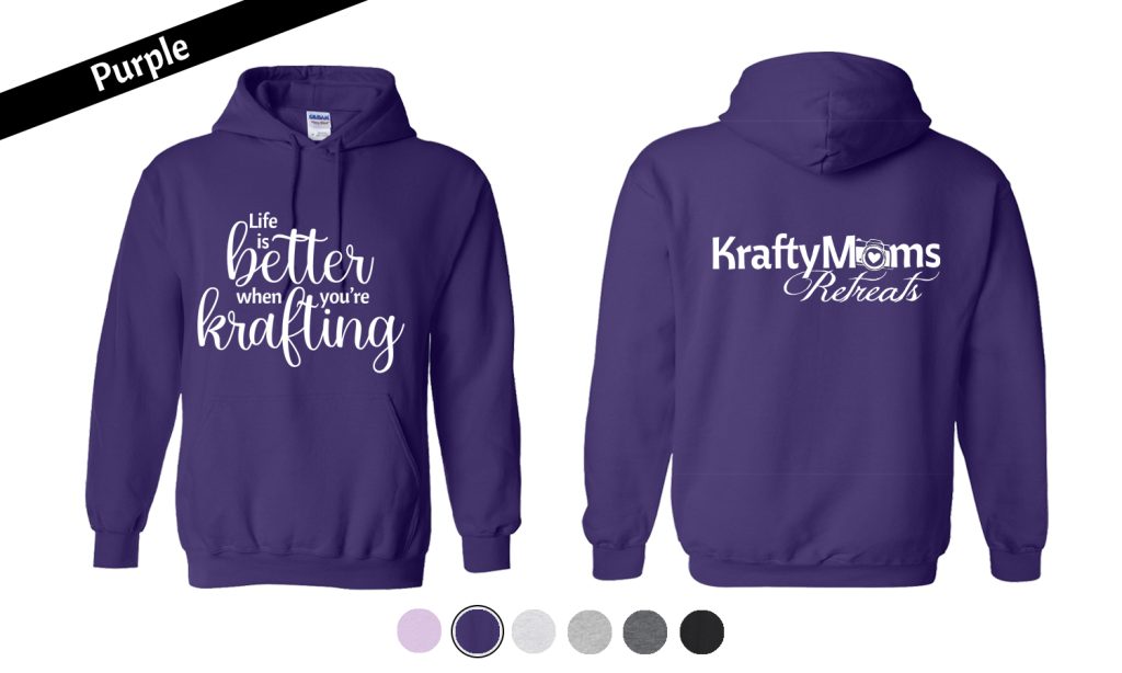 KraftyMoms Retreats KraftyMerchandise Zip-Up 18500 Purple Better Krafting