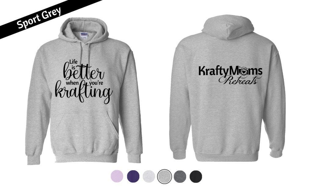 KraftyMoms Retreats KraftyMerchandise Zip-Up 18500 Sport Grey Better Krafting