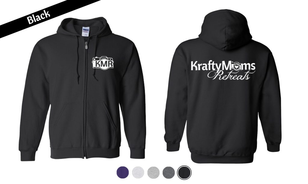 KraftyMoms Retreats KraftyMerchandise Zip-Up 18600 Black Camera