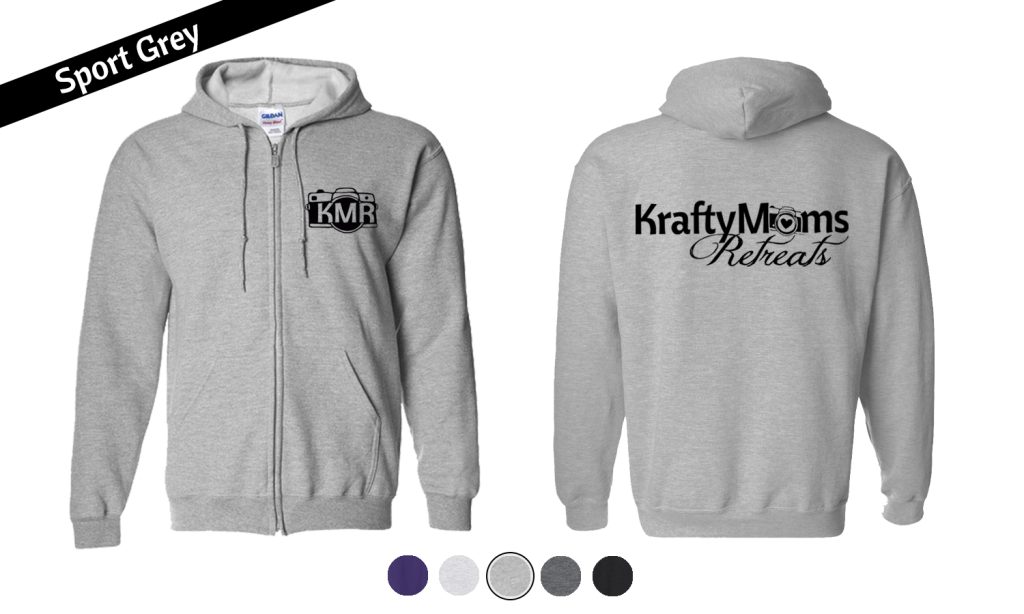 KraftyMoms Retreats KraftyMerchandise Zip-Up 18600 Sport Grey Camera