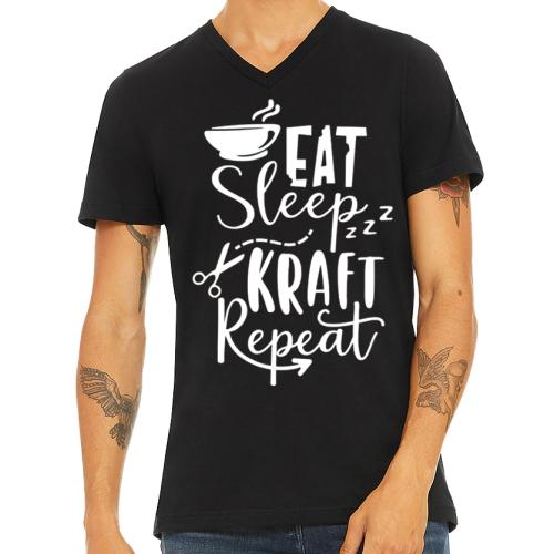 V Neck Eat Sleep